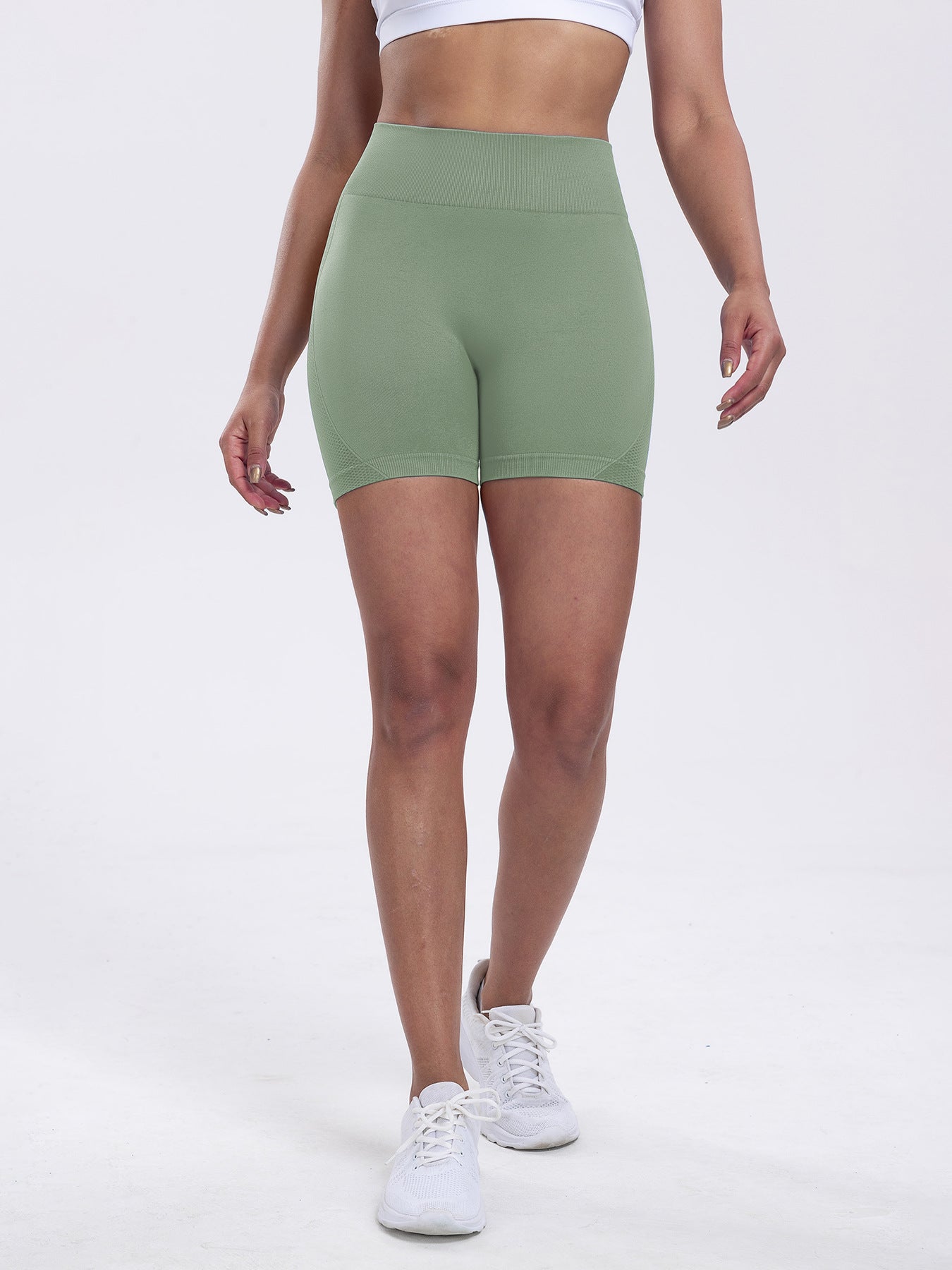 Seamless Impact Shorts for Women, Invisable Scrunch Butt Lifting Gym Seamless Booty Biker Shorts, Breathable Comfortable High Stretch Skinny Shorts, Gym Shorts, Ladies Sportswear for Indoor Outdoor Wear